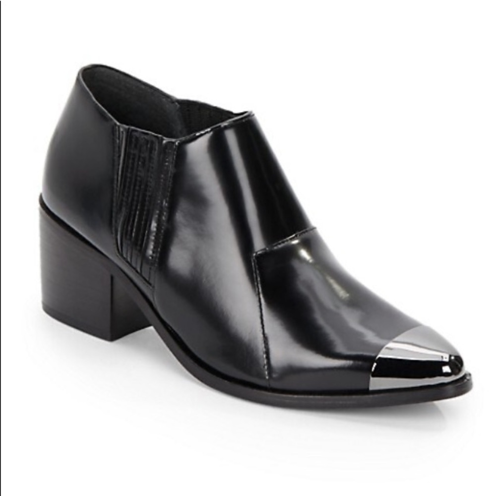 Saint and Libertine Black Cap Toe Booties Sz. 8